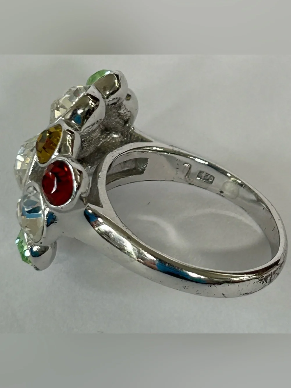 Multicolor Crystal Cluster Ring - Women Jewelry